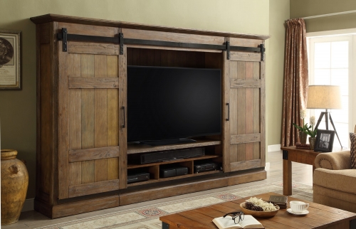 Hunts Point 4pc Sliding Door Entertainment Wall