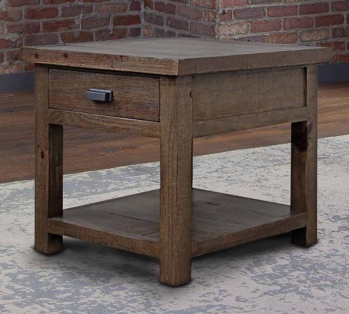 Lapaz End Table - Rustic Worn Pine