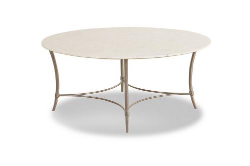 Crossings Palace Round Cocktail Table - Silver Clad