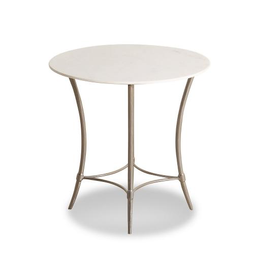 Crossings Palace Round End Table - Silver Clad