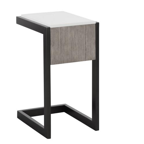 Pure Modern C-Table with Quartz top - Moonstone