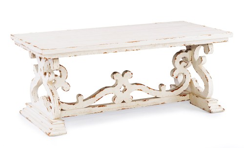 Renck Coffee Table - Distressed White