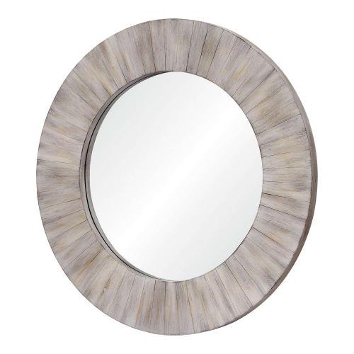 Sheldon Round Mirror - Wood Finish
