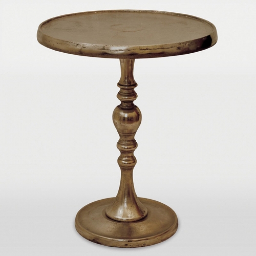 Romina Accent table - Raw Nickel