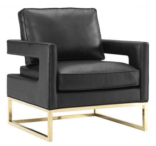 TOV Furniture Avery Black Leather Chair