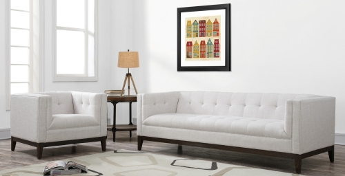 Gavin Beige Linen Living Room Set