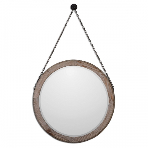 Loughlin Round Wood Mirror