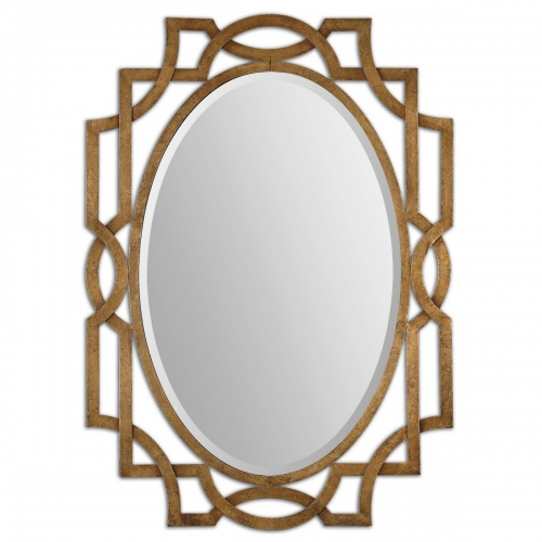 Margutta Gold Oval Mirror