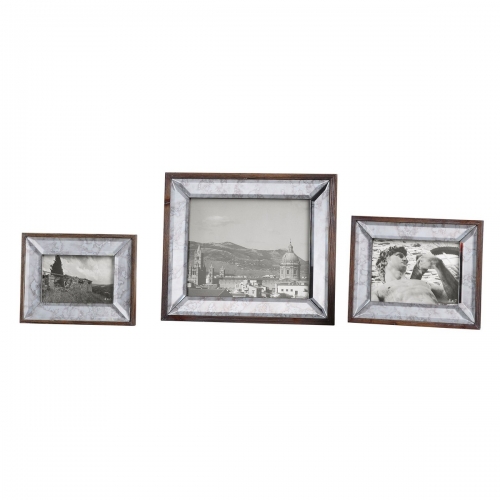 Daria Antique Mirror Photo Frames - Set of 3