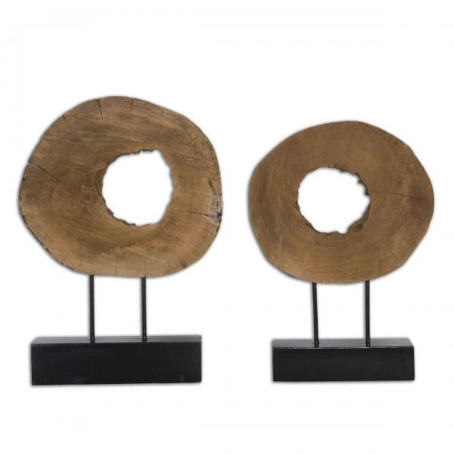 Ashlea Wooden Sculptures - Set of 2