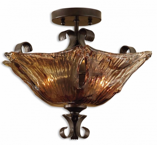 Vetraio 2 Light Glass Semi FlushMount