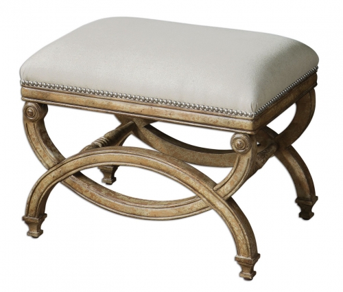 Karline Natural Linen Small Bench
