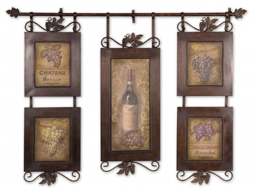 Hanging Wine Framed Art