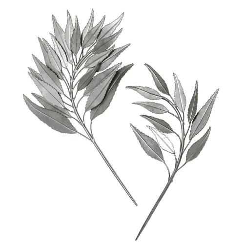 Palm Branches Metal Wall Decor - Set of 2