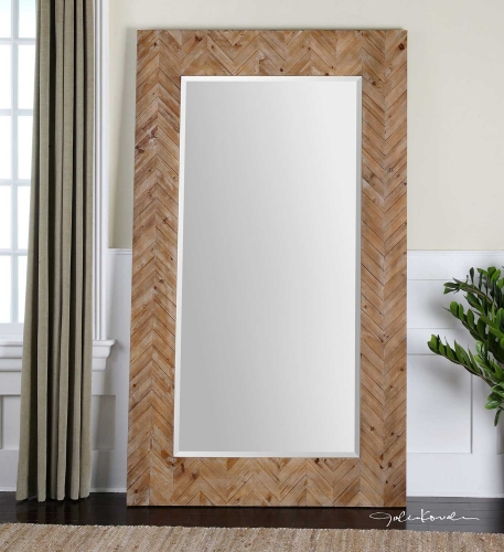 Demetria Oversized Wooden Mirror