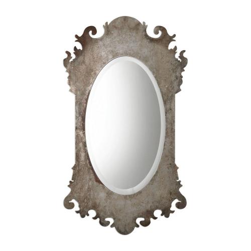 Vitravo Oxidized Oval Mirror - Silver