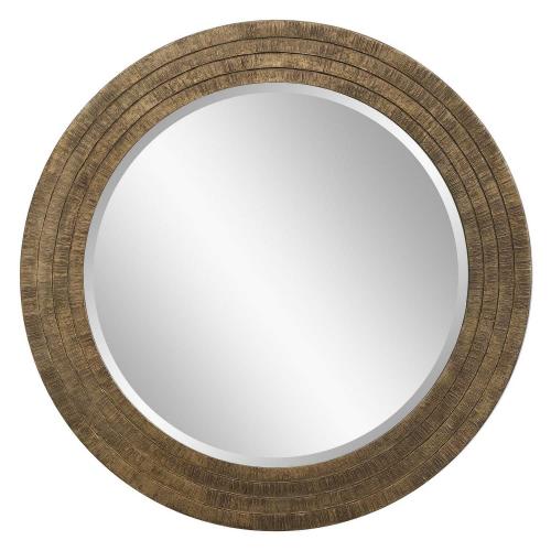 Relic Round Mirror - Aged Gold