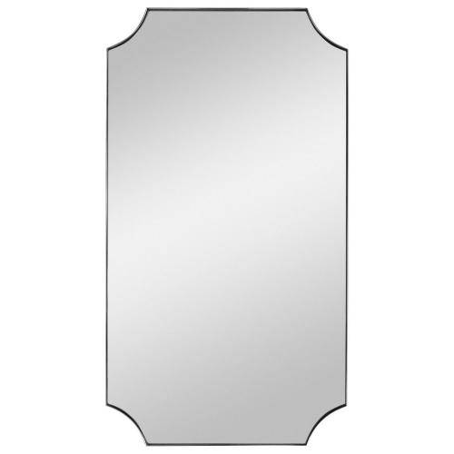 Lennox Scalloped Corner Mirror - Nickel