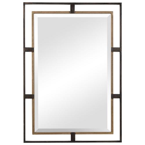Carrizo Rectangle Mirror - Gold/Bronze