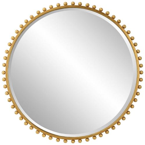 Taza Round Mirror - Gold