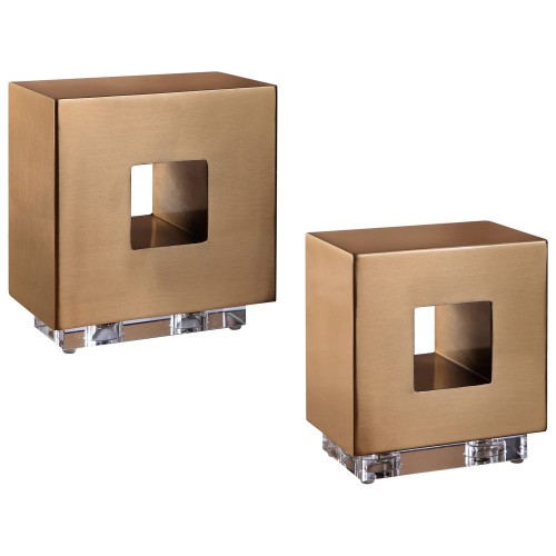 Rooney Cubes - Set of 2 - Brass