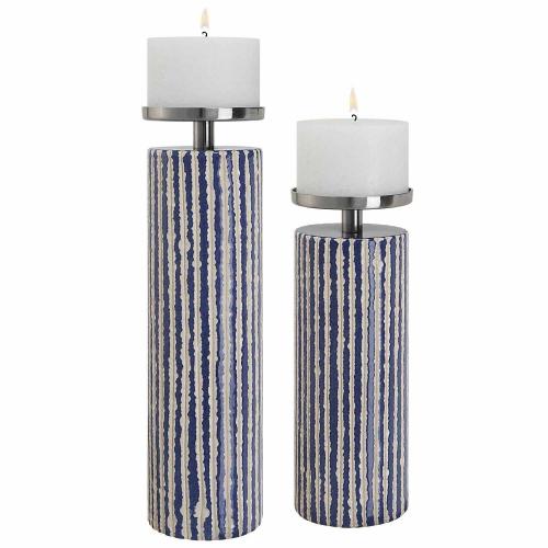 Havana Candleholders - Set of 2 - Blue