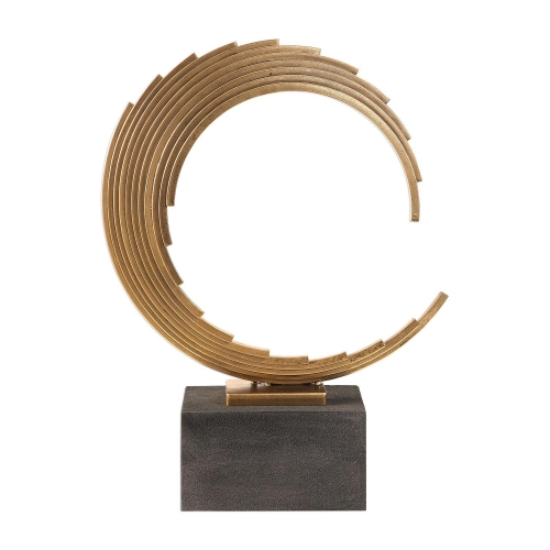 Saanvi Curved Rods Sculpture - Gold