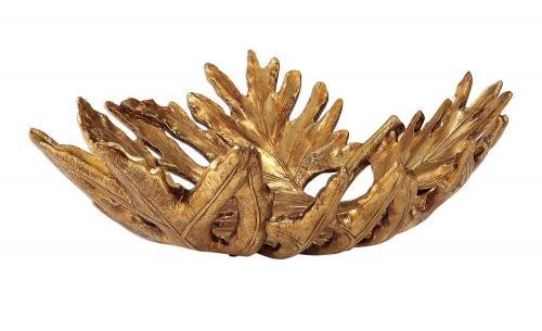Oak Leaf Bowl - Metallic Gold