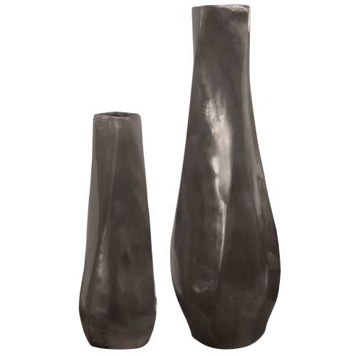 Noa Dark Nickel Vases - Set of 2