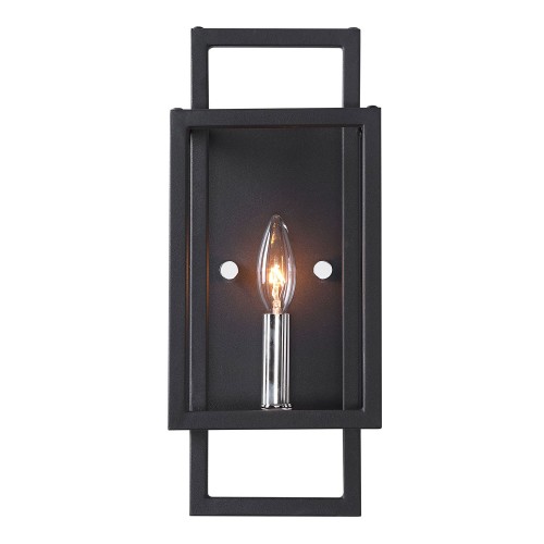 Quadrangle 1 Light Sconce - Black