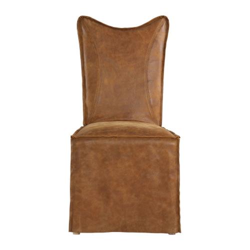 Delroy Armless Chairs - Set of 2 - Cognac