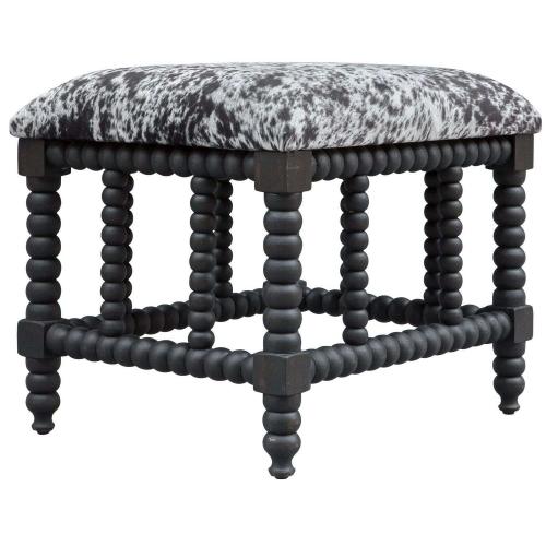 Rancho Faux Cow Hide Small Bench