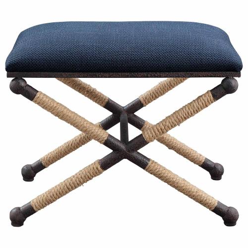 Uttermost Firth Small Fabric Bench - Navy