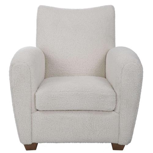 Teddy Shearling Accent Chair - White