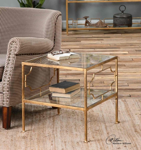 Genell Gold Cube Table