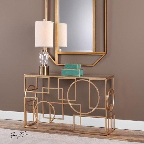Metria Console Table - Gold