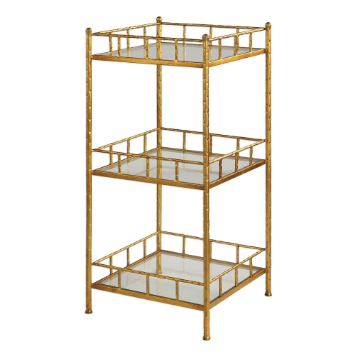 Tilly Accent Shelf Table - Gold