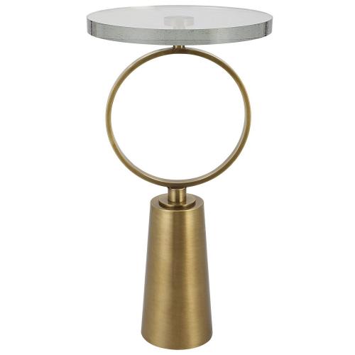 Ringlet Accent Table - Brass