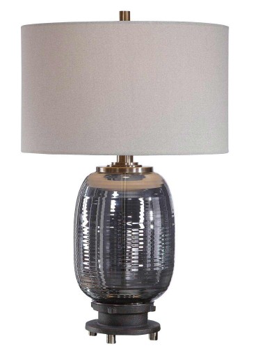 Caswell Glass Table Lamp - Amber