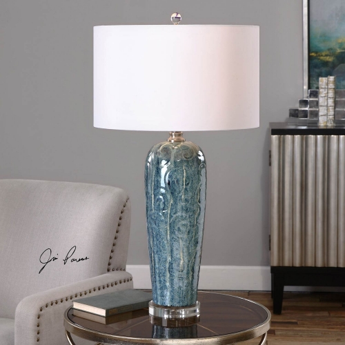 Maira Blue Ceramic Table Lamp