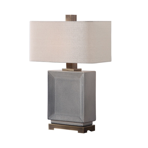 Abbot Table Lamp - Crackled Gray