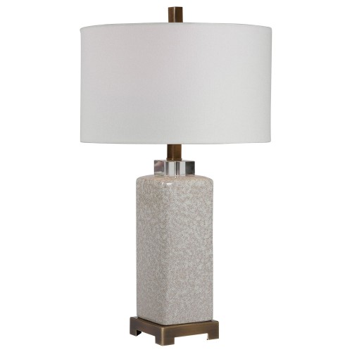 Irie Crackled Table Lamp - Taupe