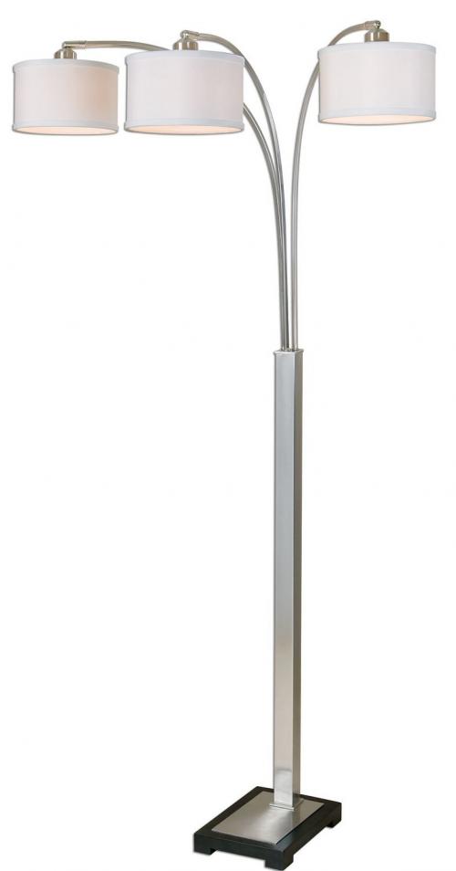 Bradenton 3 Light Floor Lamp - Nickel
