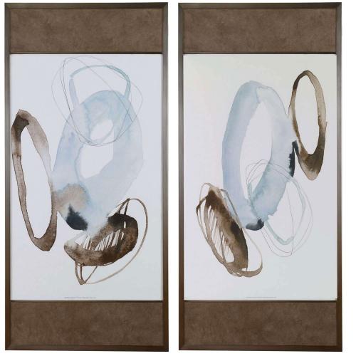 Celestial Modern Framed Prints - Set of 2