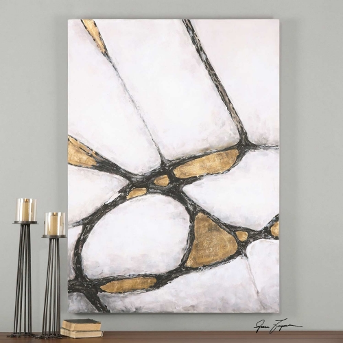 Abstract Art In Gold And Black