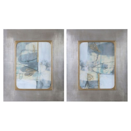 Gilded Whimsy Abstract Prints - Set of 2