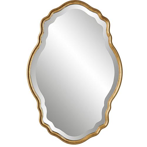 W00525 Mirror - Gold/Amber Glaze