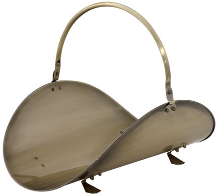 19 Inch Antique Brass Woodbasket-Uniflame