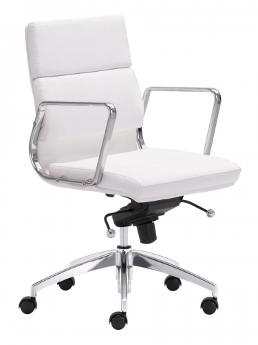 Zuo Modern Engineer Low Back Office Chair - White