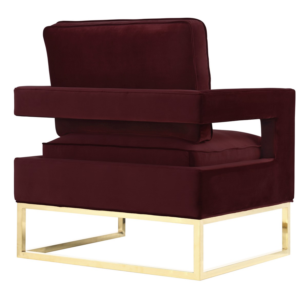 TOV Furniture Avery Maroon Velvet Chair